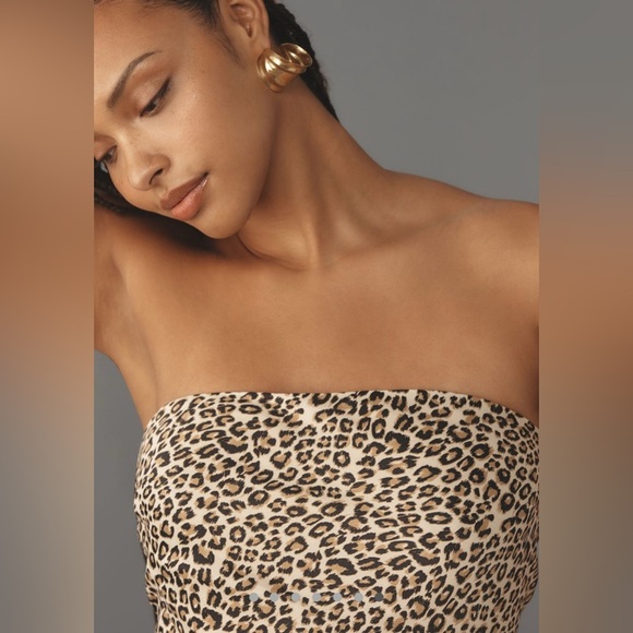 NWT! Anthropologie The Fleur Strapless Satin Maxi Slip Dress - Medium Petite 🐚 - Picture 7 of 10